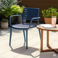 INORCA - Silla Con Brazos Polipropileno Khao Azul