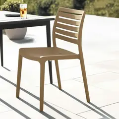 INORCA - Silla Sin Brazos Polipropileno Khao Café