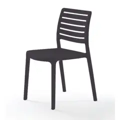 INORCA - Silla Khao sin Brazos Negro Set X 5 Unidades