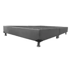 ESTILO Y CONFORT - Base Cama Dividida en Lona Gris Doble 140x190