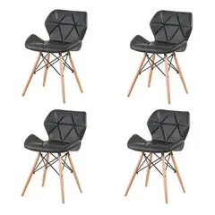 EKONOMODO COLOMBIA - Set x4 Silla Auxiliar Dais 76x39x39 Negra