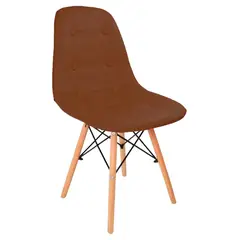 EKONOMODO COLOMBIA - Silla Auxiliar Eames Botones 85X39X45 Café