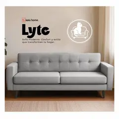 KAIU HOME - Sofá Lyte Anti Rasguños 85x80x170 Plata