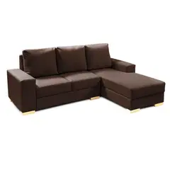 KAIU HOME - Sofá Esquinero Oslo Anti Rasguños 90x200x150 Café
