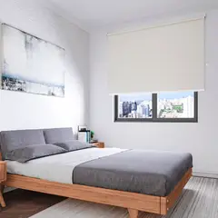 LIDER CORTINAS Y AMBIENTES - Cortina Enrollable Blackout Beige 90x180 cm