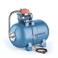 PEDROLLO - Equipo de Presión PQm90 1Hp 110/220V + Tanque Hidroneumático Horizontal de 60 Litros
