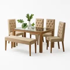 ALL STAR - Juego Comedor 6 Puestos Miguel Angel Beige