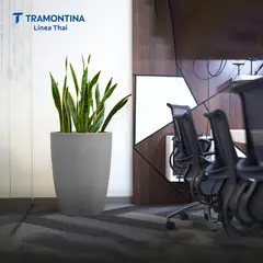 TRAMONTINA - Matera Plástica Cónica Thai 58Cm Cemento