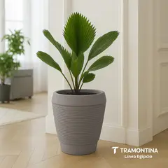 TRAMONTINA - Matera Plástica Cónica Egipcio 39Cm Cemento