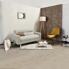 HOGAR VENECIA - Sofá Barza Taupe + Poltrona Noruega Mostaza