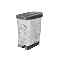 ESTRA - Papelera Pedal 10 Litros Gris Mármol