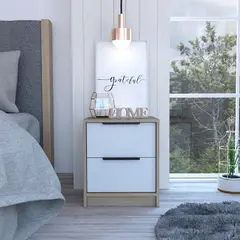 RTA DESIGN - Set x2 Mesas de Noche Kaia 48x41x36.3 Rove Blanco