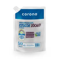 CORONA - Estuco Impermeabilizante Zócalo Acrílico Blanco 750grs