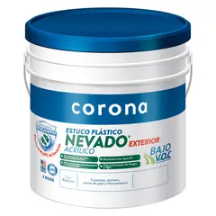CORONA - Estuco Plástico Nevado Acrílico 6 Kg