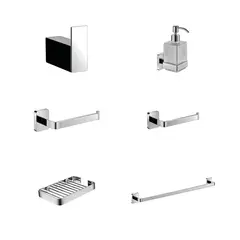 INKORPORAR - Kit Accesorios Baño X 6 Grazia Cromo