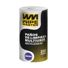 WIPE MASTER - Paño Reutilizable Wipe Maste Rollo x200 Unidades 30x20cm Cada Uno