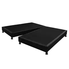 E MADERA - Base Cama Dividida Negra Semidoble