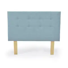 E MADERA - Cabecero Azul Marino en Tela Sencillo
