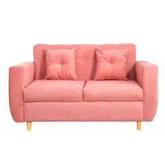 E MADERA - Sofá Burgos 2 puestos 150x90x70 cm color Rosado