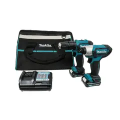 MAKITA - Combo Taladro Percutor 3/8-pulg + Atornillador Impacto 12V