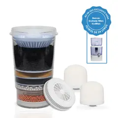 ECOTRADE FILTERS - Kit 4 Repuestos Filtro Purificador Agua 24lt