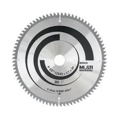 BOSCH - Disco Sierra Circular 10 Pulgadas Eje 1-3/16 Pulgadas / 80D