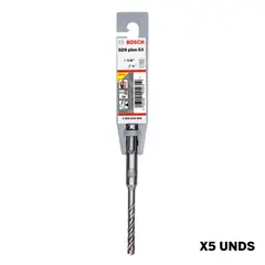 BOSCH - Broca SDS-Plus-5x 1/4x2x4Pulg x5Uds