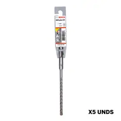 BOSCH - Broca SDS Plus 5 X 1/4 X 4 X 6 Pulgadas X 5 Unidades