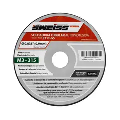 SWEISS - Soldadura Fcaw Autoprotegida 0.035 E71t-Gs 2 Lb