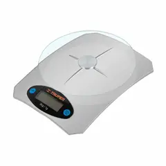 TRUPER - Báscula Digital Gramera Plato de Vidrio 5 Kg