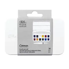 WINSOR & NEWTON - Estuche Acuarela Pastax12 + Pincel Recarga