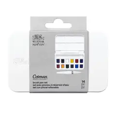 WINSOR & NEWTON - Estuche Acuarela Pastax12 + Pincel Recarga