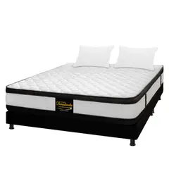 DORMILANDIA - Colchón King 200x200 Malta + Base Cama Dividida + 2 Almohadas
