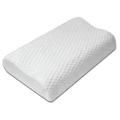 DORMILANDIA - Set X2 Almohadas Viscoelástica Cervical Ortopédica Masajeadora Suave 35X13 Cm Con Funda Tela Fria