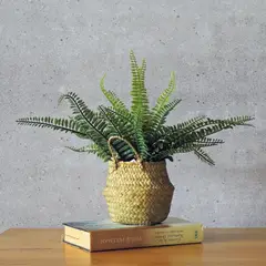 MARRES - Cesta Helecho Artificial Artificial De 35 Cm