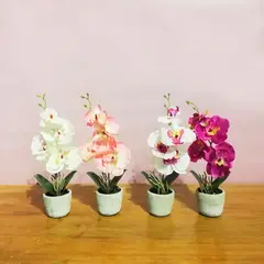MARRES - Orquídea Artificial En Cemento De 10x27 Cm