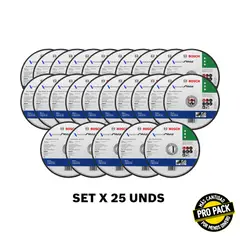 BOSCH - Set X25 Unidades Disco Abrasivo Corte Metal 4-1/2-Pulgx1mm