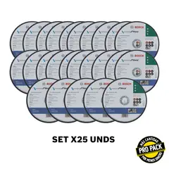BOSCH - Set X25 Unidades Disco Abrasivo Corte Metal 7-Pulgx1.6mm