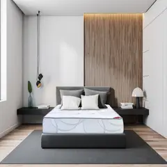 SPRING - Combo Colchón Sencillo Sunrise Suave 100x190cm + Base cama Mad