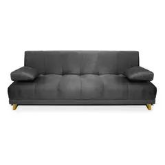 MUEBLES ONLINE - Sofá Cama Sabath 3 Posiciones 90x180x110 Tela Gris