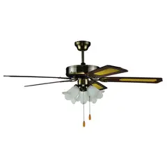 undefined - Ventilador Techo Signe 3 Luces 5 Aspas Café