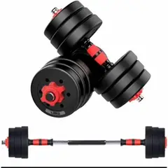 HOMESALE - Kit De Pesas Multifuncionales De 40 Kg Color Negro/Rojo