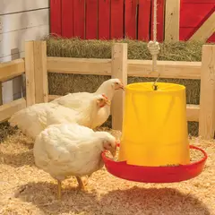 ESTRA - Comedero Para Aves Antidesperdicio 12kg Amarillo