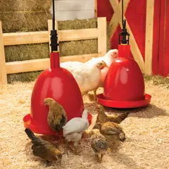 ESTRA - Bebedero Automático Para Aves Dual Soplado Rojo