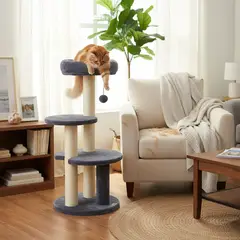 PETIZOOS - Gimnasio para Gato Círculos 115x50x50cm Extr Gris