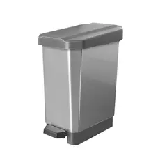 ESTRA - Caneca Plástica 22L Plateado Con Pedal