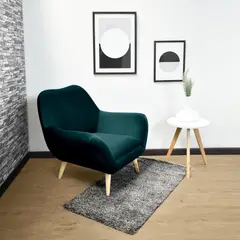 HOGAR VENECIA - Poltrona Cannes 85x84x78 En Tela Denver Petróleo