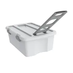 RIMAX - Caja Plástica con Ruedas 80Lt Gris Hielo