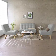 HOGAR VENECIA - Sala navara 2 poltronas porto 82x121x80 plata