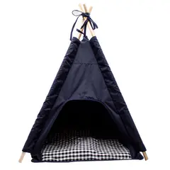 PETIZOOS - Carpa Teepee Para Mascotas 60x48x48cm Azul